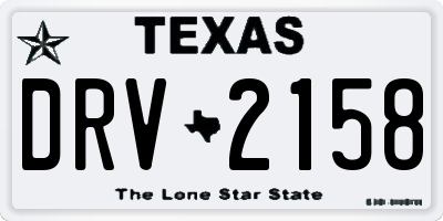 TX license plate DRV2158