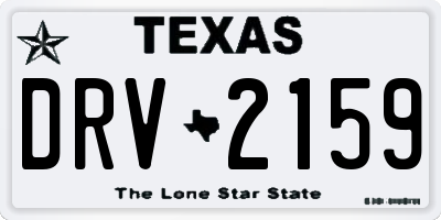 TX license plate DRV2159