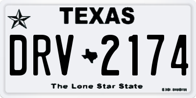 TX license plate DRV2174