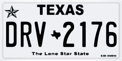 TX license plate DRV2176