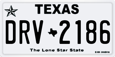 TX license plate DRV2186