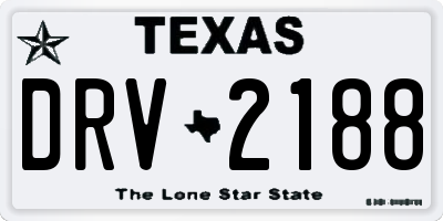 TX license plate DRV2188