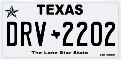 TX license plate DRV2202