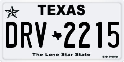 TX license plate DRV2215