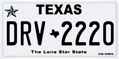 TX license plate DRV2220