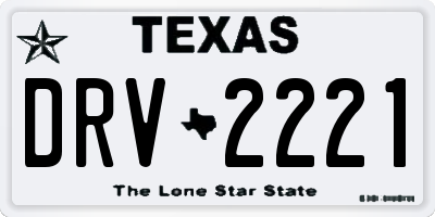 TX license plate DRV2221