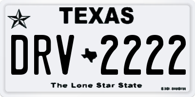 TX license plate DRV2222