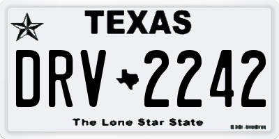 TX license plate DRV2242