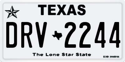 TX license plate DRV2244