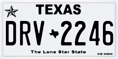 TX license plate DRV2246