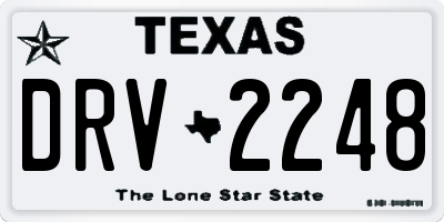 TX license plate DRV2248