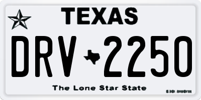 TX license plate DRV2250