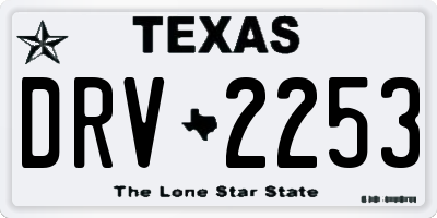 TX license plate DRV2253