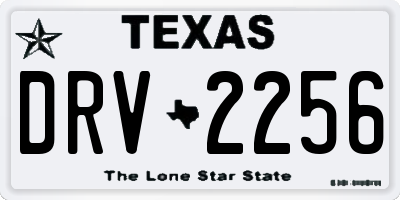 TX license plate DRV2256