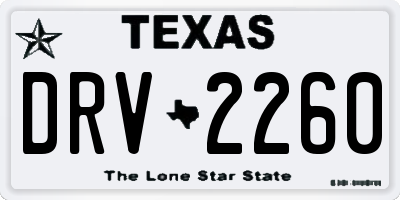 TX license plate DRV2260