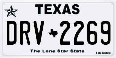 TX license plate DRV2269