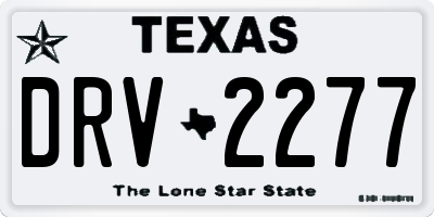 TX license plate DRV2277