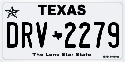 TX license plate DRV2279