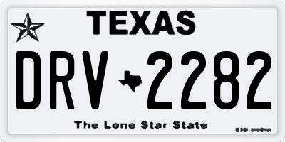 TX license plate DRV2282