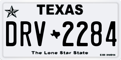 TX license plate DRV2284