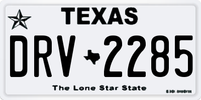 TX license plate DRV2285