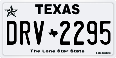TX license plate DRV2295