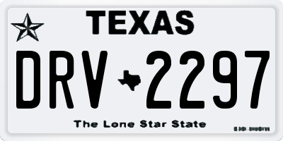 TX license plate DRV2297