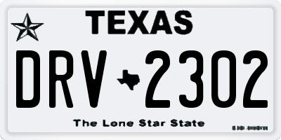 TX license plate DRV2302