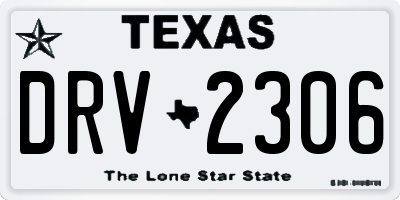 TX license plate DRV2306