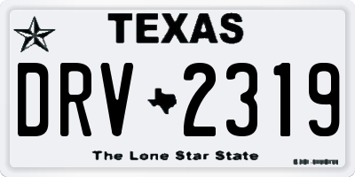 TX license plate DRV2319
