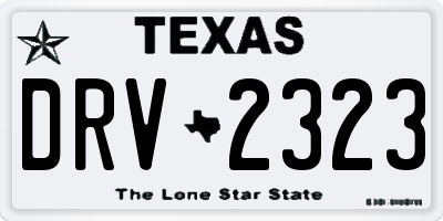 TX license plate DRV2323