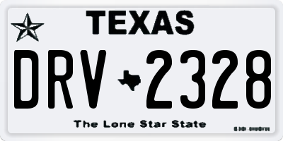 TX license plate DRV2328