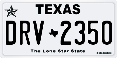 TX license plate DRV2350