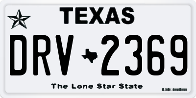 TX license plate DRV2369