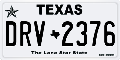 TX license plate DRV2376