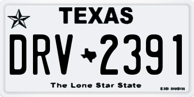 TX license plate DRV2391