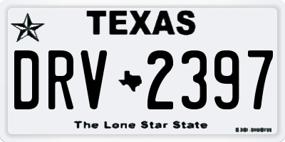 TX license plate DRV2397