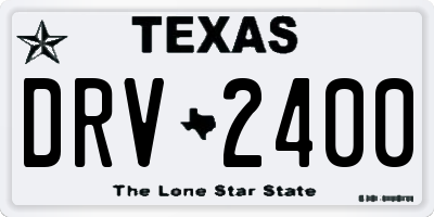 TX license plate DRV2400