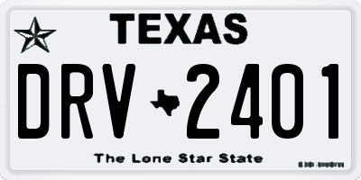 TX license plate DRV2401