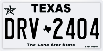 TX license plate DRV2404