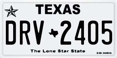 TX license plate DRV2405