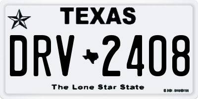 TX license plate DRV2408