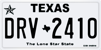 TX license plate DRV2410