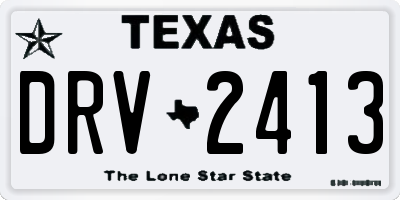 TX license plate DRV2413