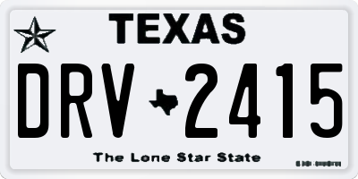 TX license plate DRV2415