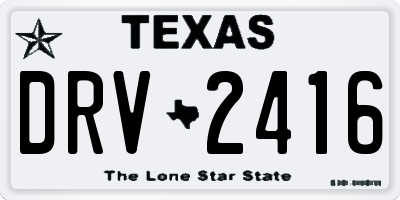 TX license plate DRV2416