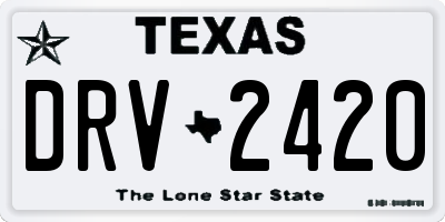 TX license plate DRV2420