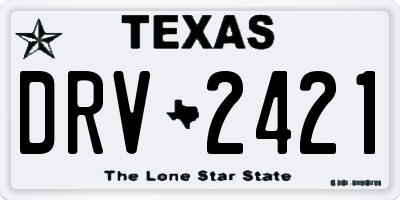 TX license plate DRV2421