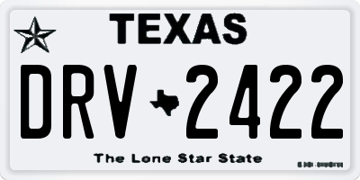 TX license plate DRV2422