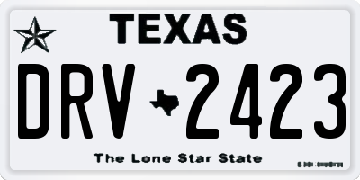 TX license plate DRV2423